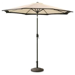 Outdoor Patio Umbrella with Khaki and Black Two-Tone Color