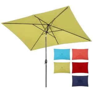 Outdoor Polyester Canopy Patio Umbrella with Metal Frame and Sturdy Steel Ribs