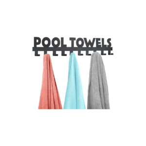 Outdoor Pool Towel Rack with 10 Hooks for Convenient Storage