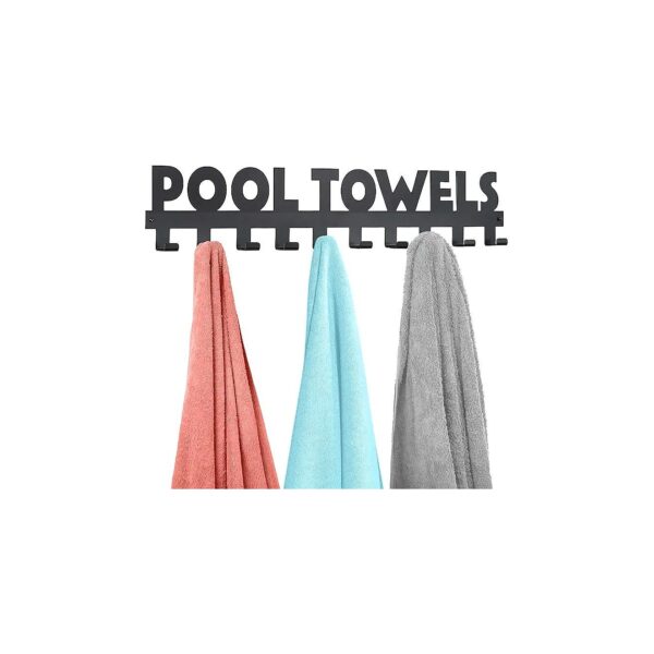 Outdoor Pool Towel Rack with 10 Hooks for Convenient Storage