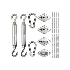 Outdoor Shade Sail Installation Kit with 304 Stainless Steel Mounting Hardware