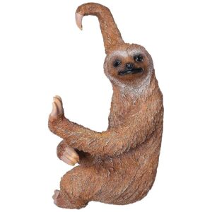 Outdoor Sloth Statue with Resin Hanger for Fence or Window