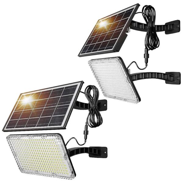 Outdoor Solar Flood Light with 1000lm Brightness, 4000mAh Battery, and 4ft Extension Cord