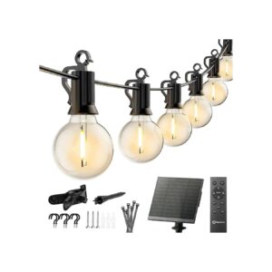 Outdoor Solar Hanging Lights with 4 Brightness Levels and 6H/8H/10H Timing Setting