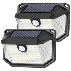 Outdoor Solar Lighting with 178 LEDs and Motion Sensor for Patio Garden Garage