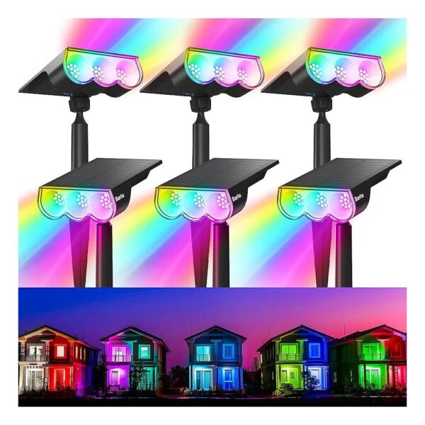 Outdoor Solar Lighting with RGB Color Changing Options for Patio and Yard