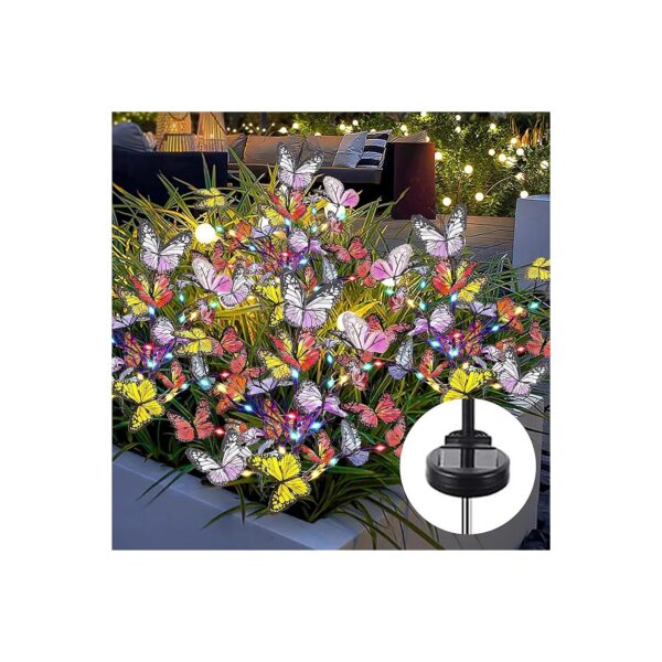 Outdoor Solar Powered LED Lights with Waterproof Butterfly Design