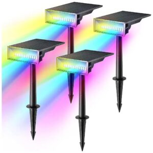 Outdoor Solar Spotlights with Multicolored LED Lights for Garden Yard and Tree Waterproof