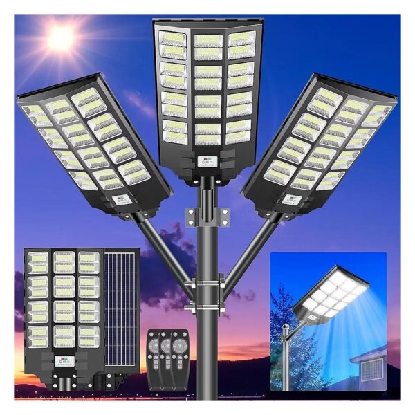 Outdoor Solar Street Lights Commercial 3800W LED Lighting for Parking Lots and Streets