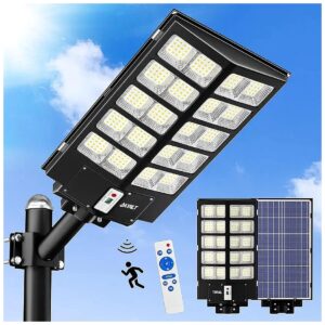 Outdoor Solar Street Lights Commercial Parking Lot Lights 320000LM 6500K Waterproof