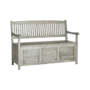 Outdoor Storage Bench with Grey Finish and Storage for Outdoor Spaces