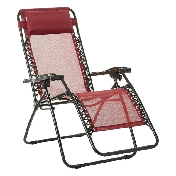 Outdoor Textilene Adjustable Zero Gravity Reclining Chair with Durable Frame