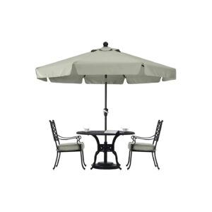 Outdoor Umbrella with Push Button Tilt and Crank for Patio Furniture and Garden Tables