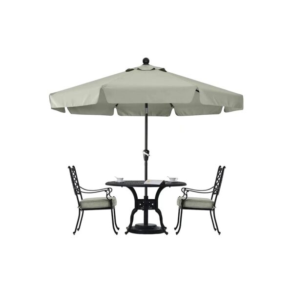 Outdoor Umbrella with Push Button Tilt and Crank for Patio Furniture and Garden Tables