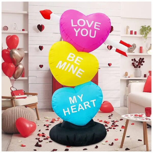 Outdoor Valentines Day Heart Decoration with LED Lighting for Garden