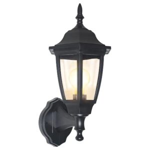 Outdoor Wall Lantern with Dimmable LED Edison Filament Bulb and Anti-Corrosion Plastic