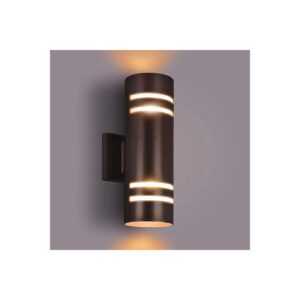 Outdoor Wall Light Brown Aluminum Modern Sconce Up Down Lighting