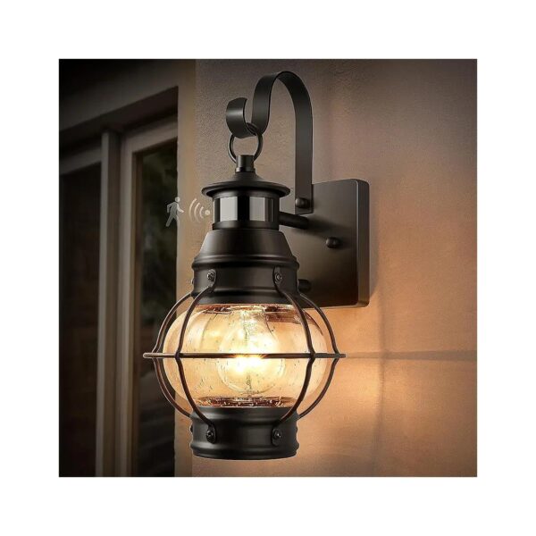 Outdoor Wall Light Fixture with Auto and Override Modes for Garage or House Waterproof