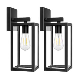 Outdoor Wall Light Fixtures with Clear Glass and E26 Socket Waterproof