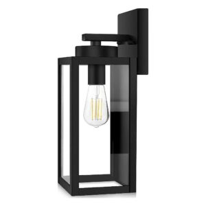 Outdoor Wall Mount Lighting Fixture with E26 Socket and Clear Glass Panel