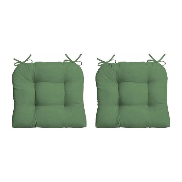 Outdoor Wicker Chair Cushions Moss Green Leala 2 Pack 20 x 18