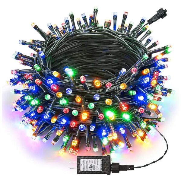 Outdoor and Indoor Multicolor LED Christmas Lights with 300 LEDs and Timer