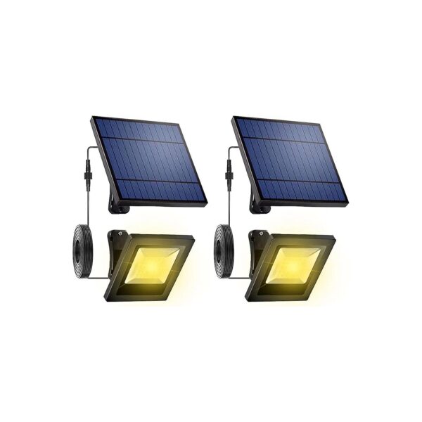 Outdoor and Indoor Solar Flood Light with Long-Lasting LED and Durable Solar Panel