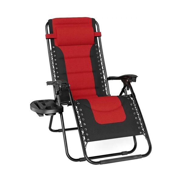 Oversized Zero Gravity Lounge Chair with Adjustable Headrest and 1-Year Warranty