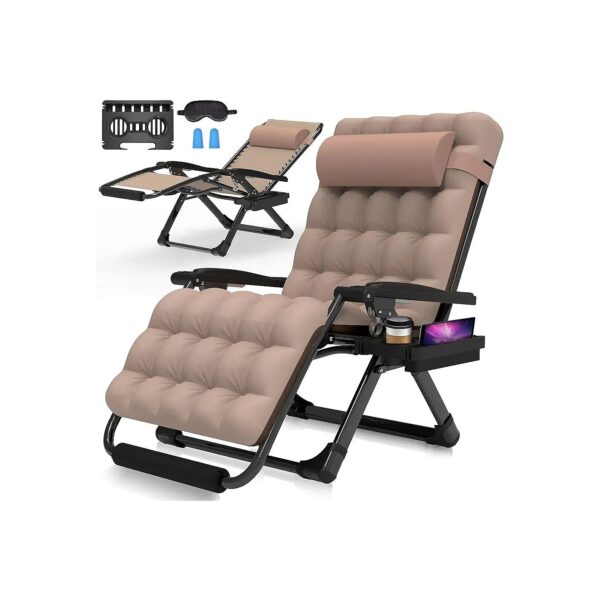 Oversized Zero Gravity Reclining Chair with Upgraded Lock and Secure Footrest