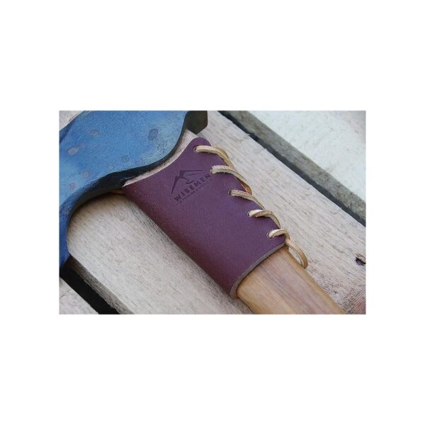 Overstrike Protection for Axes and Hatchets with Dark Brown Handle Wrap