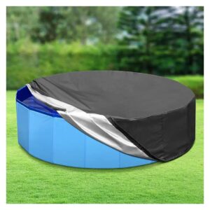 Oxford Cloth Foldable Dog Pet Bath Pool Cover with Drawstring and Waterproof Design