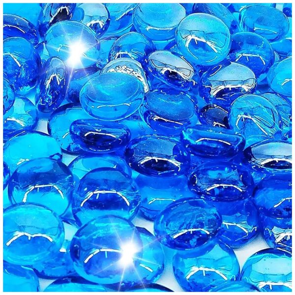 Pacific Blue Fire Pit Glass for Natural or Propane Fireplaces and Outdoor Landscaping