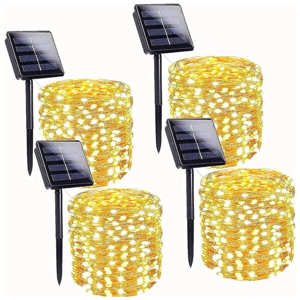 Pack 160FT 400 LED Solar String Lights for Patio and Garden Illumination