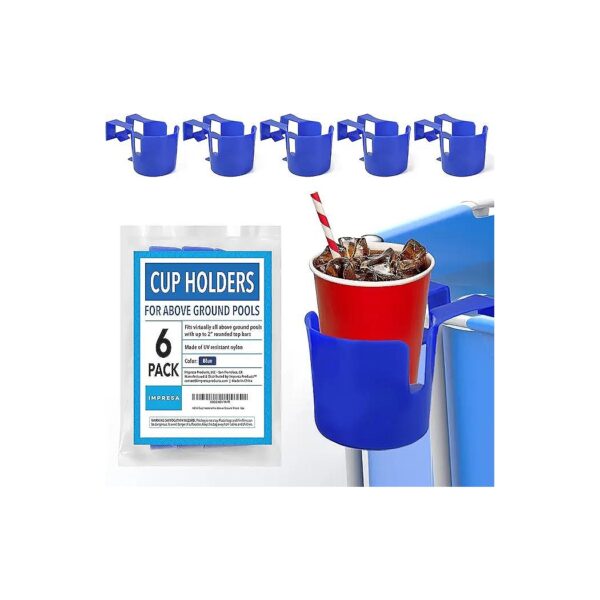 Pack Poolside Drink Holders for Above Ground Pools with Spill-Resistant Design