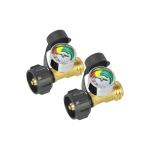 Pack Propane Gauges for Propane Regulator, Adapter, and Compatible Propane Appliances