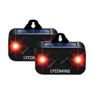 Pack Solar Powered Coyote Deterrent Lights with Red Strobe for Nocturnal Animal Control