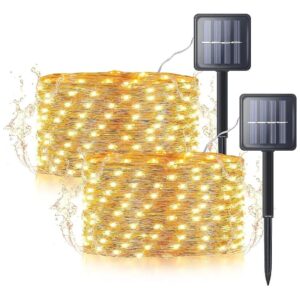 Pack Solar Powered Fairy Lights with 8 Modes for Outdoor Decor