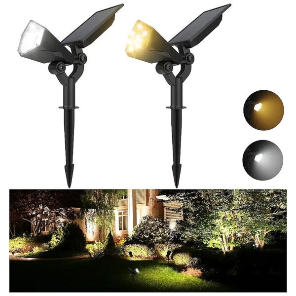 Pack Solar Spotlights with Adjustable Light and 4 Lighting Modes