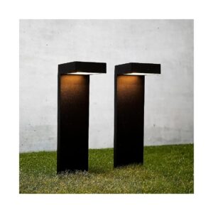 Pair of Modern Solar Black Metal