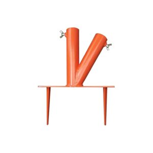 Patio, Beach, Orange Steel Parasol Holder