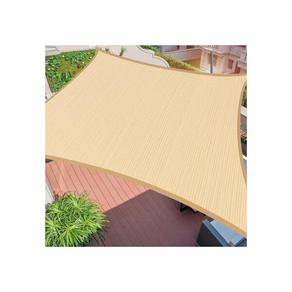 Patio Sun Shade Sail with UV Blockage 12 ' x 16 ' Rectangle of 185 GSM Thicker Material