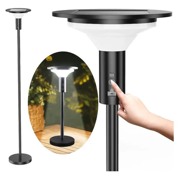 Patio Waterproof Floor Lamp with IP44 Waterproofing and 3 Modes