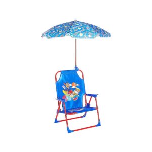 Paw Patrol Kids' Outdoor Beach Chair with Shade Umbrella, Durable and Resistant