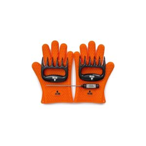 Perfect Grilling Tools for Pulled Pork and BBQ with Silicone Gloves and Meat Claws