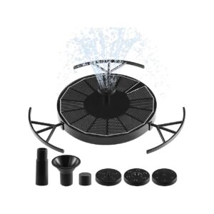 Performance Solar Fountain Pump for Bird Baths and Fish Tanks with 6 Adjustable Nozzles