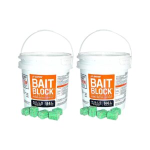 Pest Control Rodenticide Bait Pack with 144 Blocks in Peanut Butter Flavor