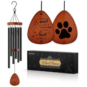 Pet Memorial Wind Chimes for Dog Loss Sympathy Gifts in Memory of Furry Friend