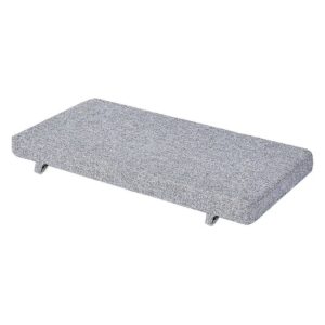 Piano Bench Cushion for Indoor Shoe Storage with Ties Ash Grey 48x14 Inch Linen Fabric