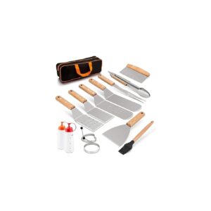 Piece Griddle Cooking Set with Scalloped Tong and Basting Brush for Versatile Cooking