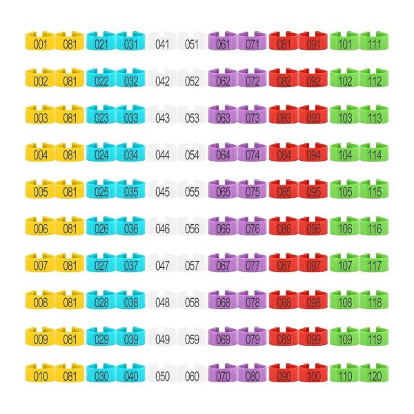 Piece Multicolor Chicken Leg Rings for Poultry Identification and Management